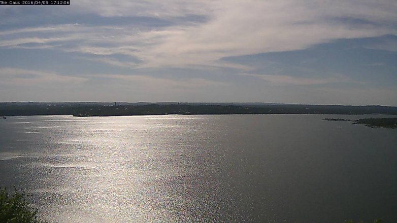 Lake Travis webcam, April 5, 2016 4:20 PM CT