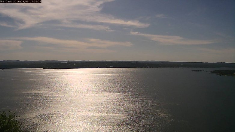 Lake Travis webcam, April 5, 2016 4:35 PM CT