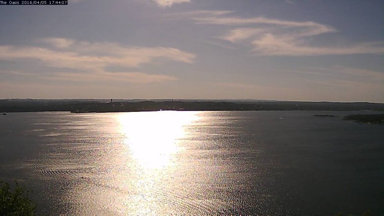 Lake Travis webcam, April 5, 2016 4:50 PM CT