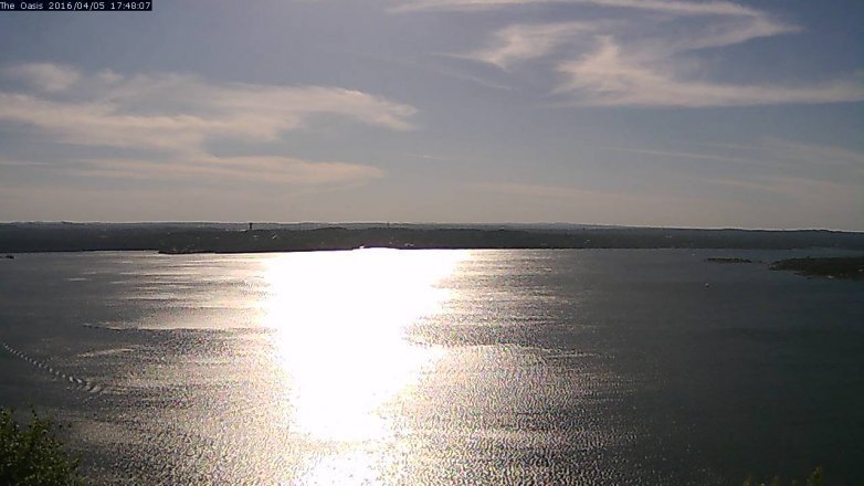 Lake Travis webcam, April 5, 2016 4:55 PM CT