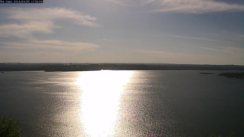 Lake Travis webcam, April 5, 2016 5:05 PM CT