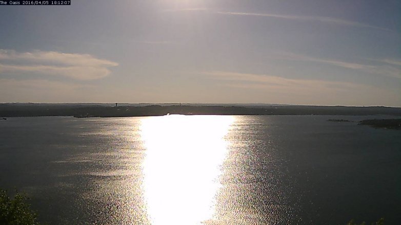 Lake Travis webcam, April 5, 2016 5:20 PM CT