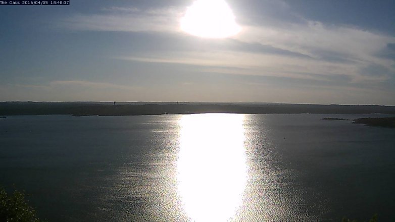 Lake Travis webcam, April 5, 2016 5:55 PM CT