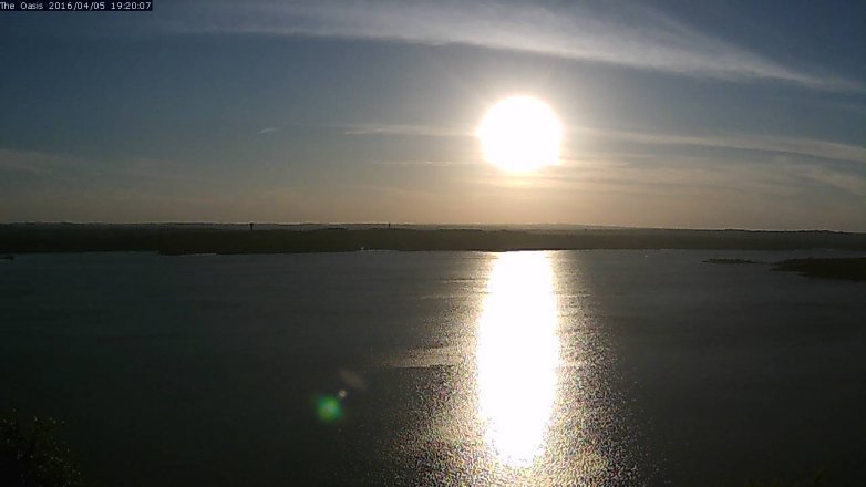 Lake Travis webcam, April 5, 2016 6:25 PM CT