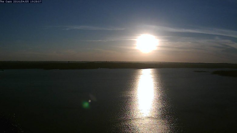 Lake Travis webcam, April 5, 2016 6:35 PM CT