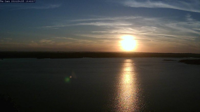 Lake Travis webcam, April 5, 2016 6:45 PM CT