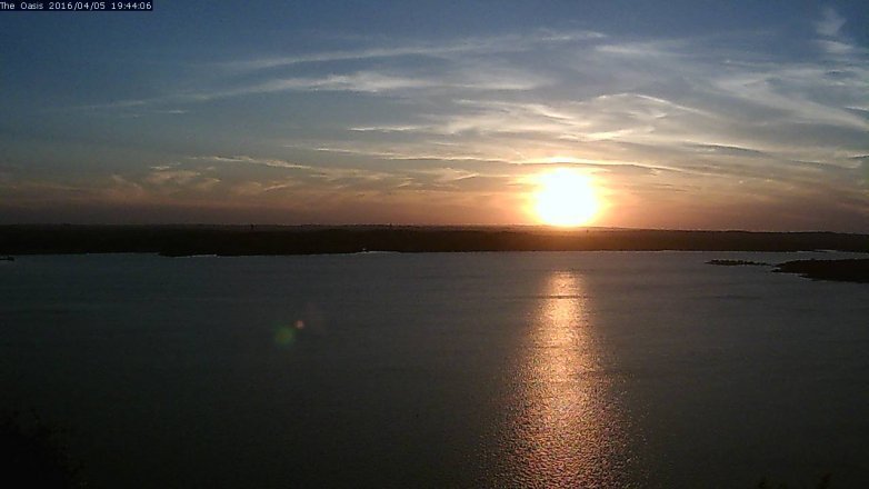 Lake Travis webcam, April 5, 2016 6:50 PM CT