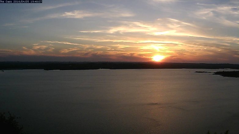 Lake Travis webcam, April 5, 2016 6:55 PM CT