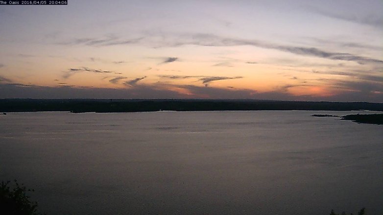 Lake Travis webcam, April 5, 2016 7:10 PM CT