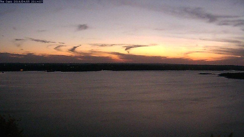 Lake Travis webcam, April 5, 2016 7:20 PM CT