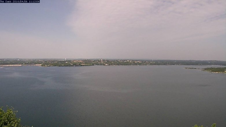 Lake Travis webcam, April 6, 2016 10:20 AM CT