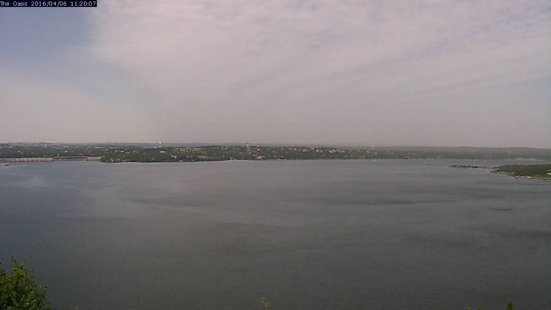 Lake Travis webcam, April 6, 2016 10:25 AM CT