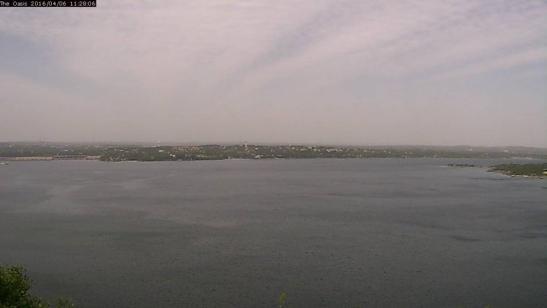 Lake Travis webcam, April 6, 2016 10:35 AM CT