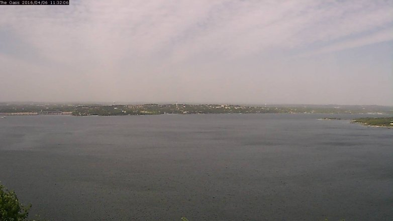 Lake Travis webcam, April 6, 2016 10:40 AM CT
