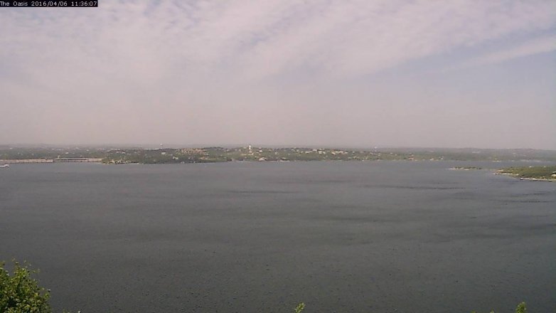 Lake Travis webcam, April 6, 2016 10:45 AM CT
