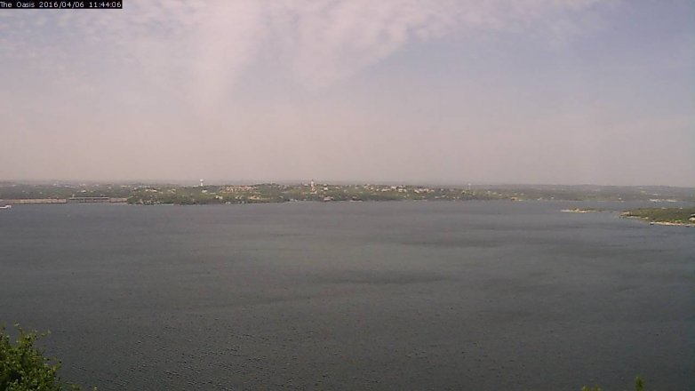 Lake Travis webcam, April 6, 2016 10:50 AM CT
