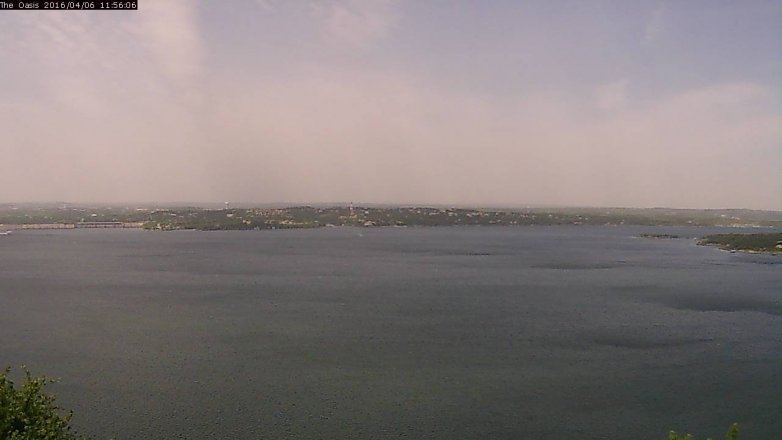 Lake Travis webcam, April 6, 2016 11:05 AM CT