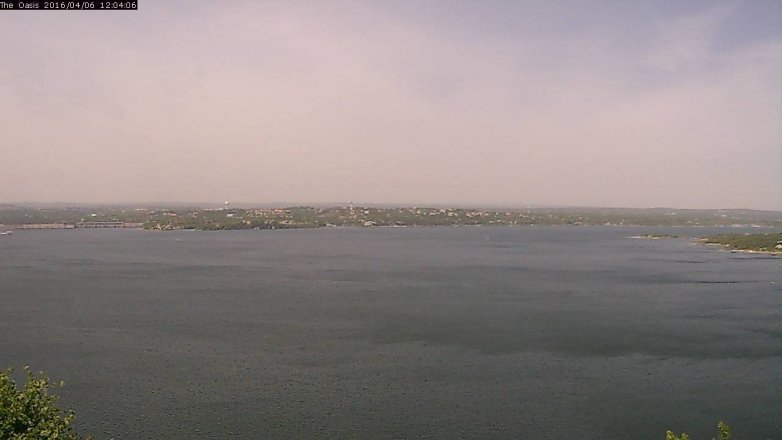 Lake Travis webcam, April 6, 2016 11:10 AM CT