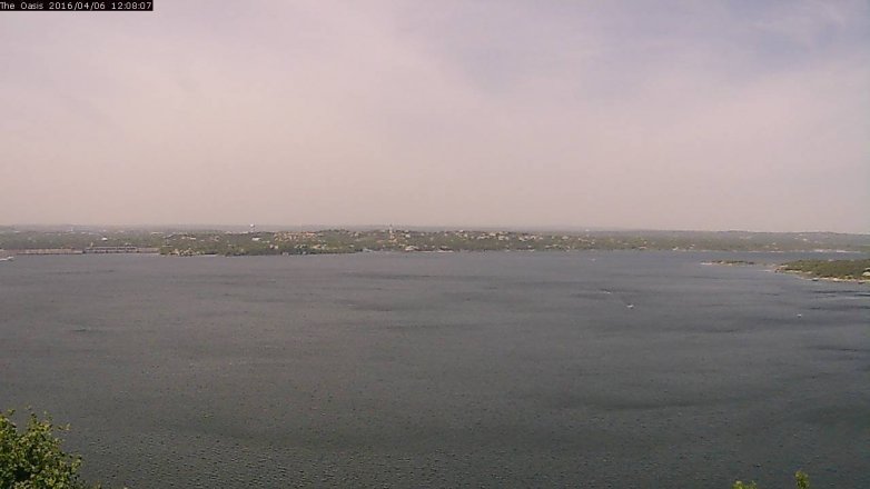 Lake Travis webcam, April 6, 2016 11:15 AM CT