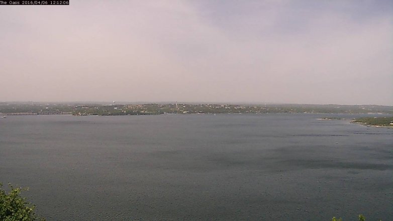 Lake Travis webcam, April 6, 2016 11:20 AM CT