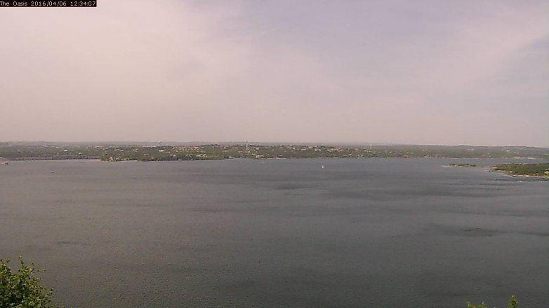 Lake Travis webcam, April 6, 2016 11:40 AM CT