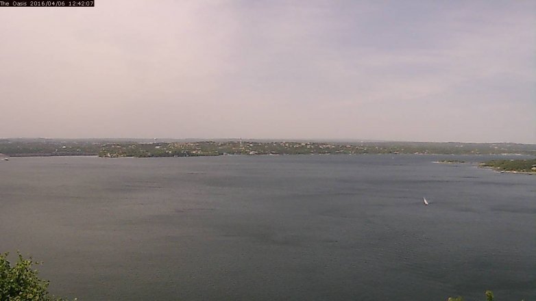 Lake Travis webcam, April 6, 2016 11:50 AM CT
