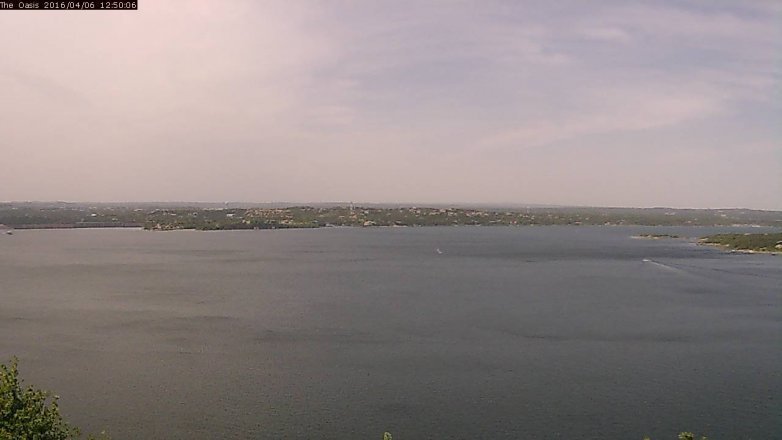 Lake Travis webcam, April 6, 2016 12:00 PM CT