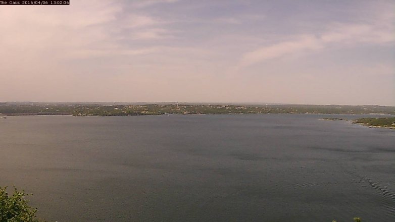 Lake Travis webcam, April 6, 2016 12:10 PM CT