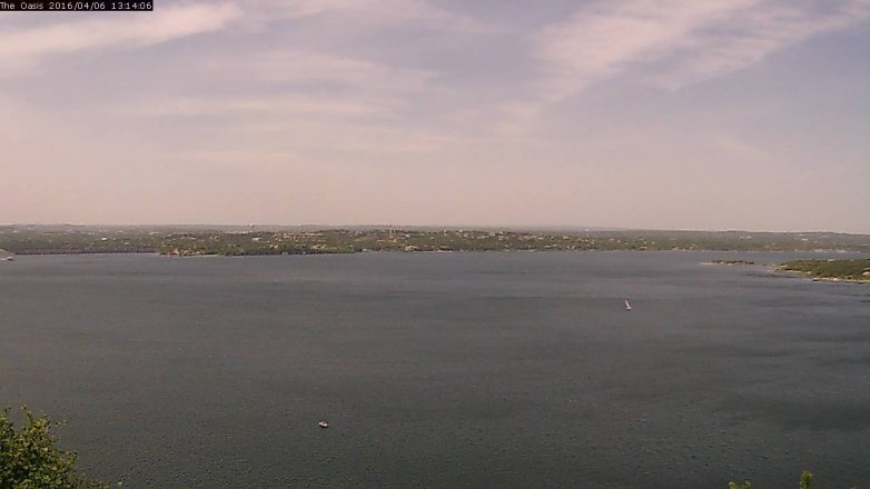 Lake Travis webcam, April 6, 2016 12:20 PM CT