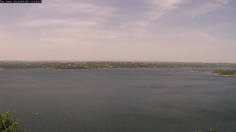Lake Travis webcam, April 6, 2016 12:25 PM CT