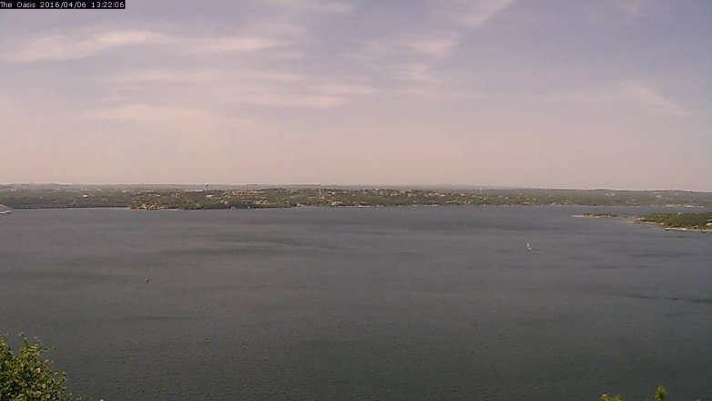 Lake Travis webcam, April 6, 2016 12:30 PM CT