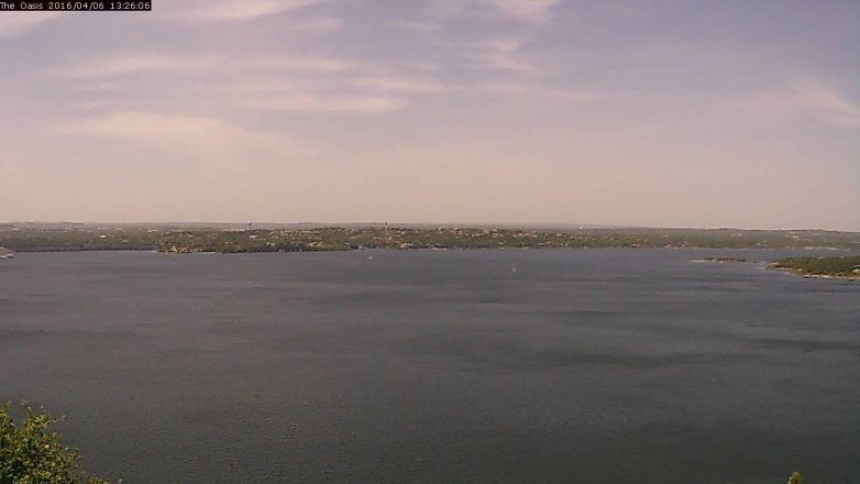 Lake Travis webcam, April 6, 2016 12:35 PM CT