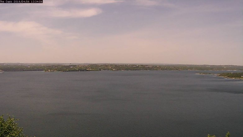 Lake Travis webcam, April 6, 2016 12:40 PM CT