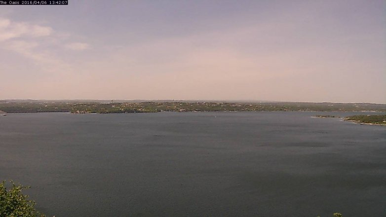 Lake Travis webcam, April 6, 2016 12:50 PM CT