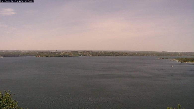 Lake Travis webcam, April 6, 2016 1:00 PM CT
