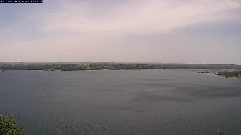 Lake Travis webcam, April 6, 2016 1:20 PM CT