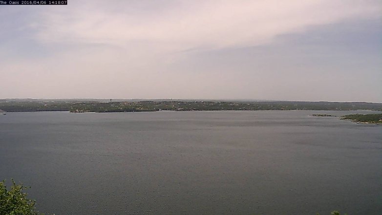 Lake Travis webcam, April 6, 2016 1:25 PM CT