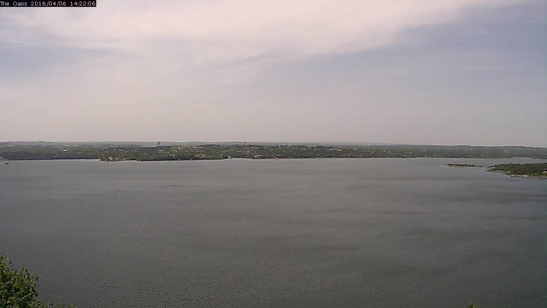 Lake Travis webcam, April 6, 2016 1:30 PM CT