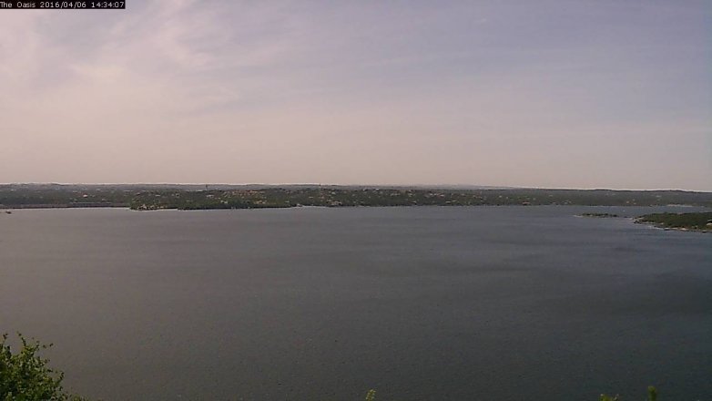 Lake Travis webcam, April 6, 2016 1:40 PM CT