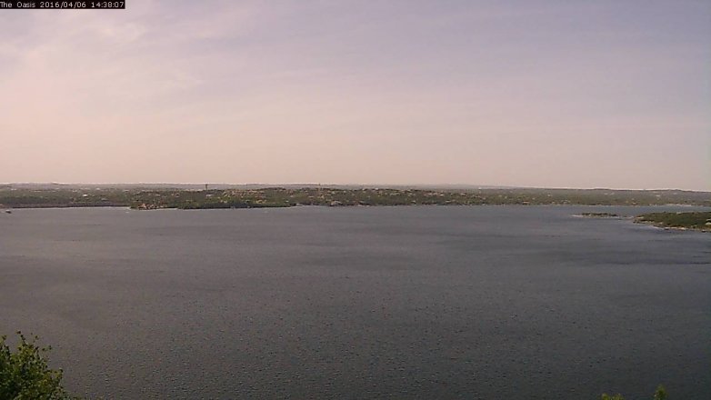 Lake Travis webcam, April 6, 2016 1:45 PM CT