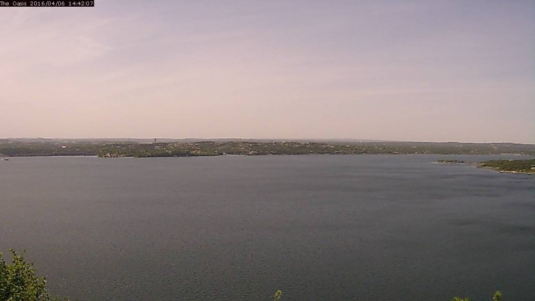 Lake Travis webcam, April 6, 2016 1:50 PM CT