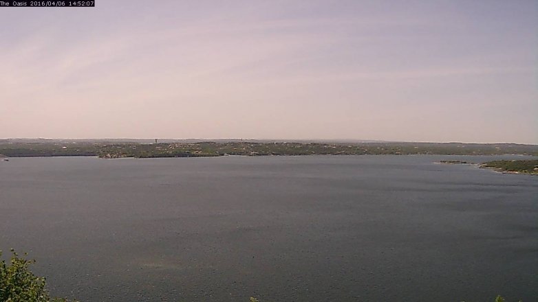 Lake Travis webcam, April 6, 2016 2:00 PM CT