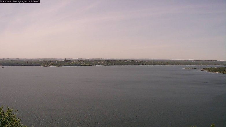 Lake Travis webcam, April 6, 2016 2:10 PM CT