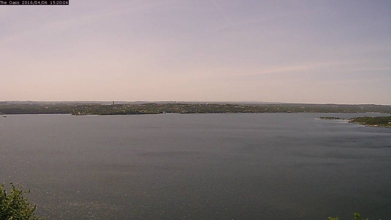 Lake Travis webcam, April 6, 2016 2:25 PM CT