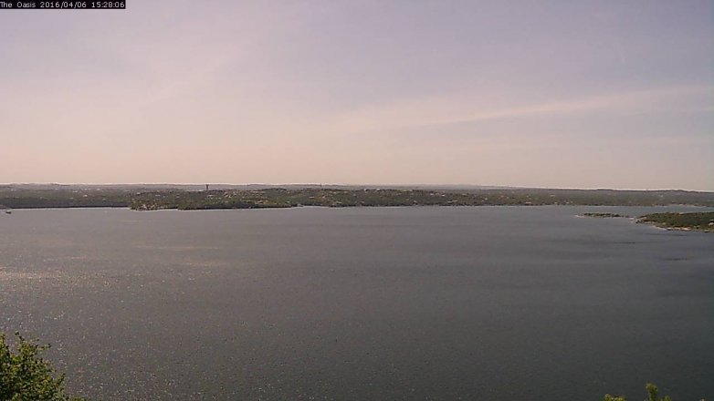 Lake Travis webcam, April 6, 2016 2:35 PM CT