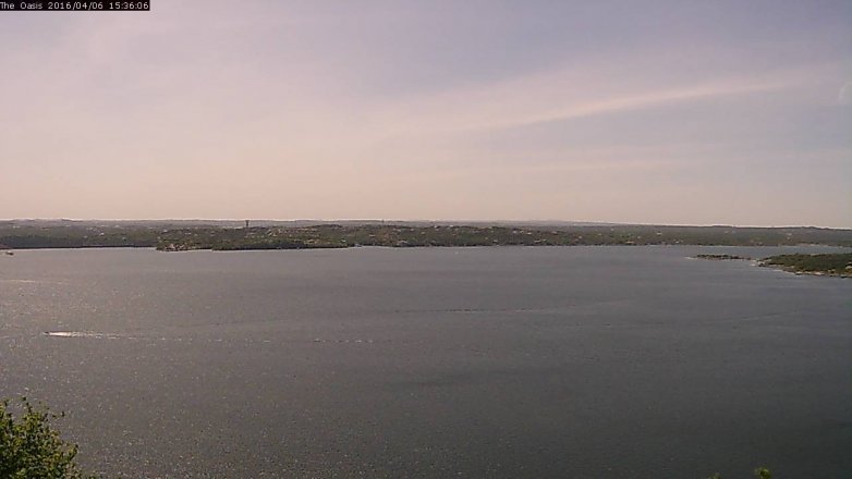 Lake Travis webcam, April 6, 2016 2:45 PM CT