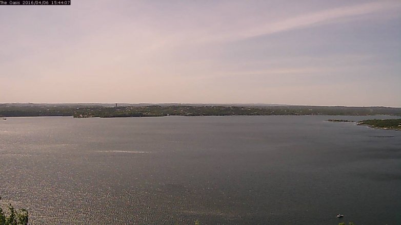 Lake Travis webcam, April 6, 2016 2:50 PM CT