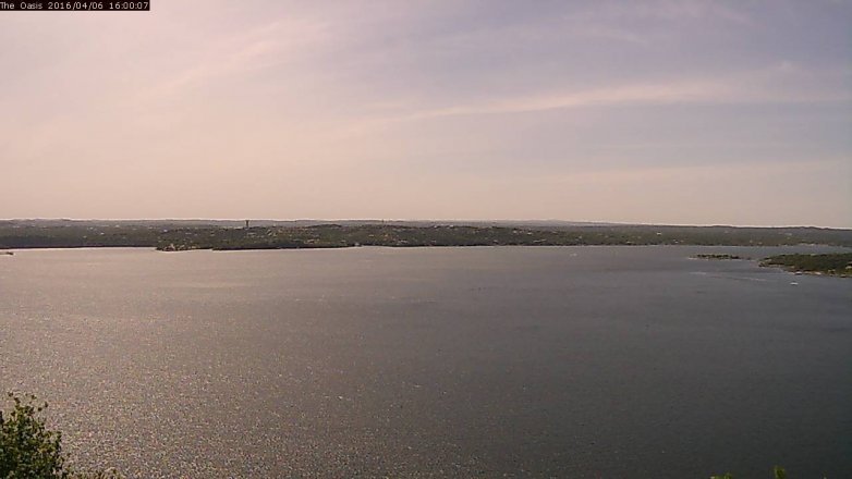 Lake Travis webcam, April 6, 2016 3:05 PM CT