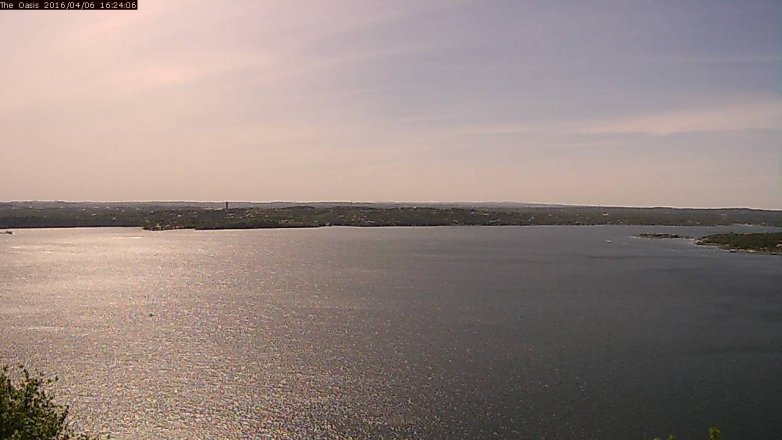 Lake Travis webcam, April 6, 2016 3:30 PM CT