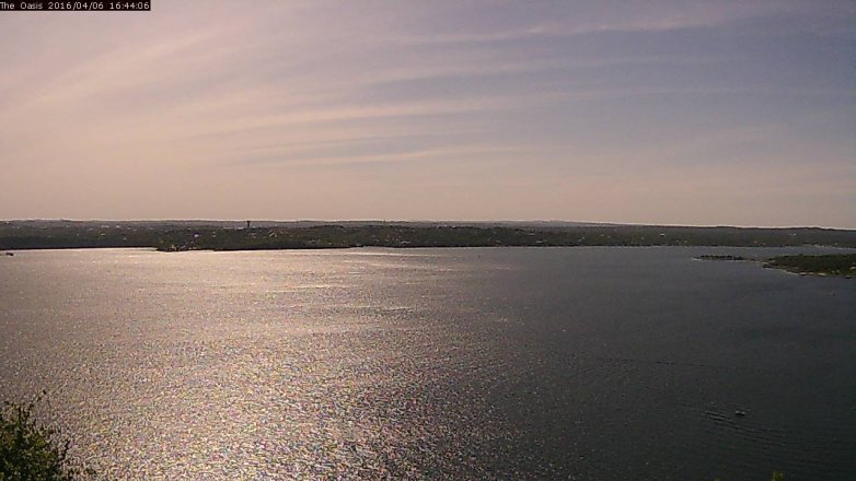 Lake Travis webcam, April 6, 2016 3:50 PM CT